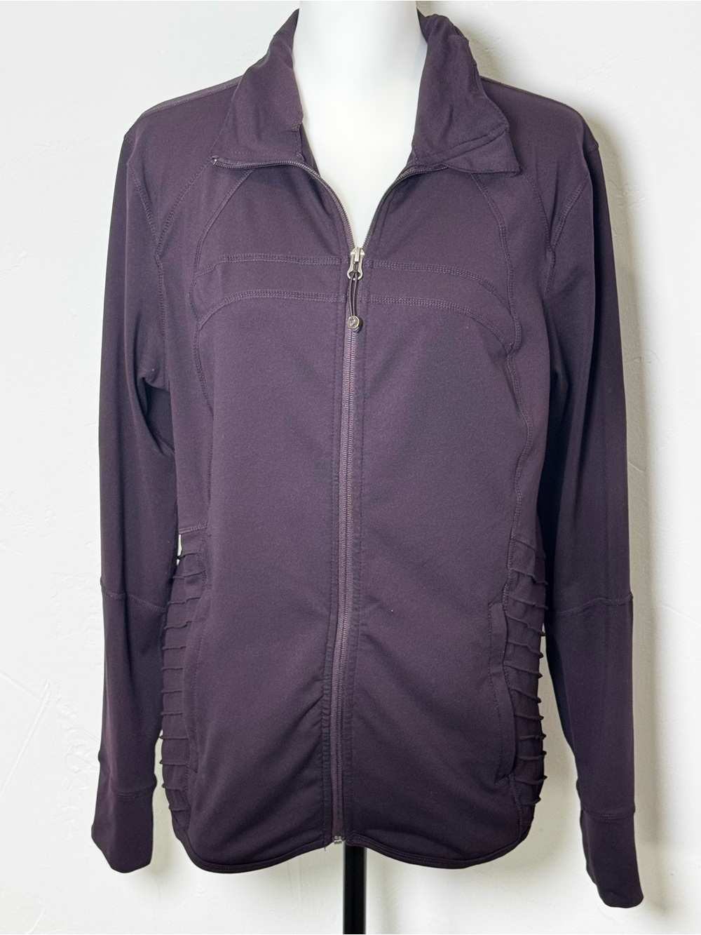 Tangerine Plum/Purple Full Zip Mock Neck Athletic Jacket Womens Size XL